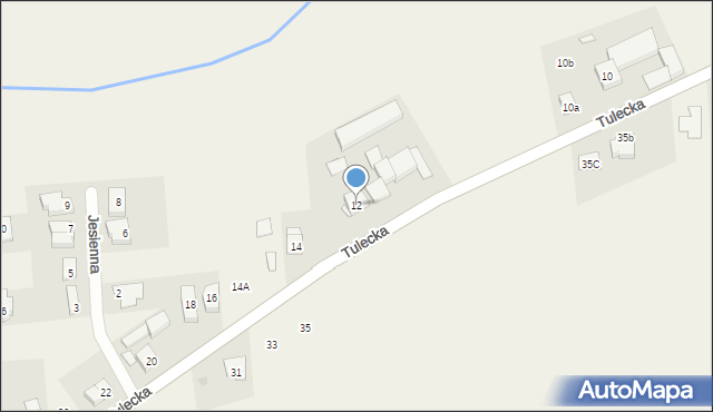 Gowarzewo, Tulecka, 12, mapa Gowarzewo