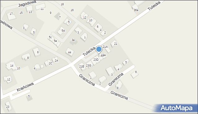 Gowarzewo, Tulecka, 25, mapa Gowarzewo