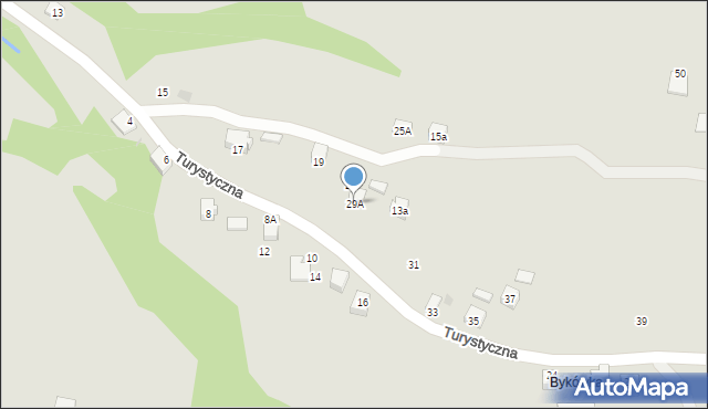 Grybów, Turystyczna, 29A, mapa Grybów