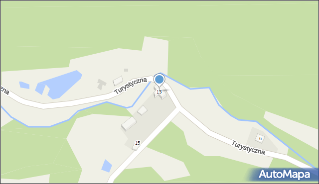 Grzmiąca, Turystyczna, 13, mapa Grzmiąca