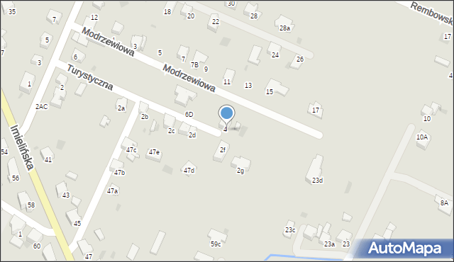 Imielin, Turystyczna, 4a, mapa Imielin