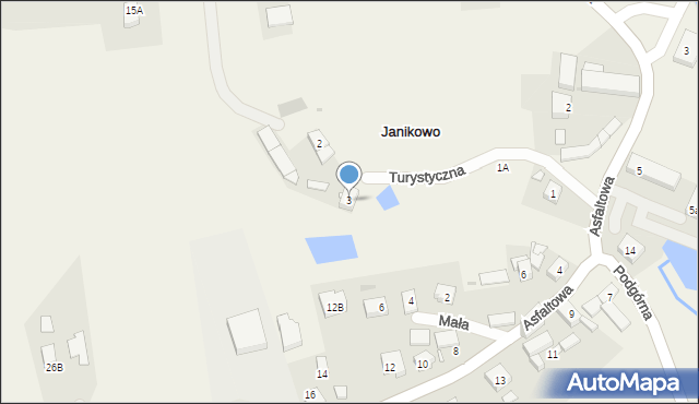 Janikowo, Turystyczna, 3, mapa Janikowo