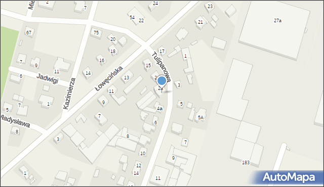 Jasin, Tulipanowa, 4, mapa Jasin