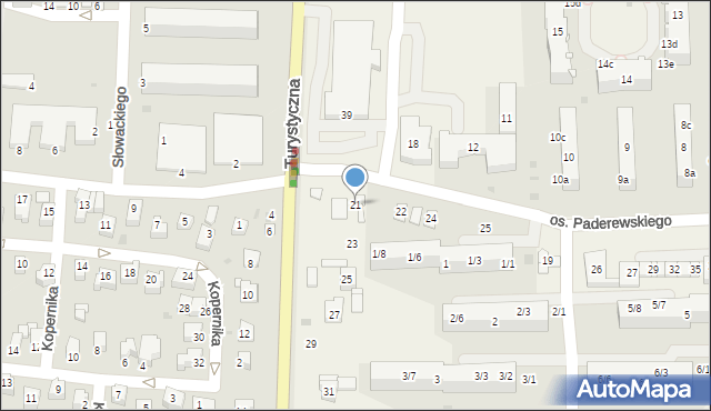 Jawiszowice, Turystyczna, 21, mapa Jawiszowice