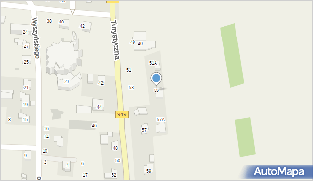 Jawiszowice, Turystyczna, 55, mapa Jawiszowice