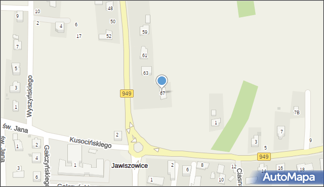 Jawiszowice, Turystyczna, 67, mapa Jawiszowice