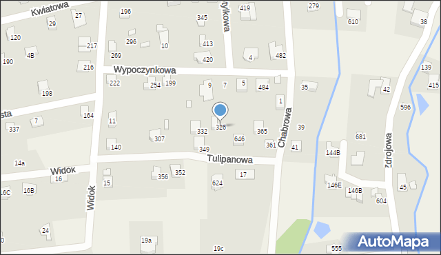 Jaworze, Tulipanowa, 326, mapa Jaworze
