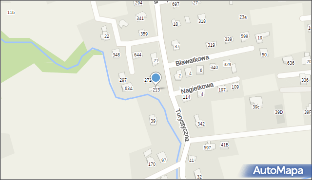 Jaworze, Turystyczna, 213, mapa Jaworze