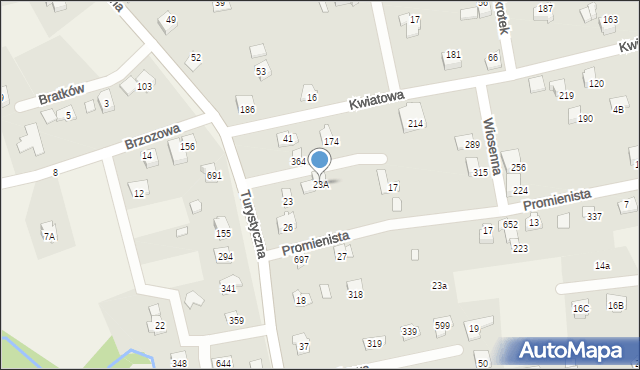 Jaworze, Turystyczna, 23A, mapa Jaworze