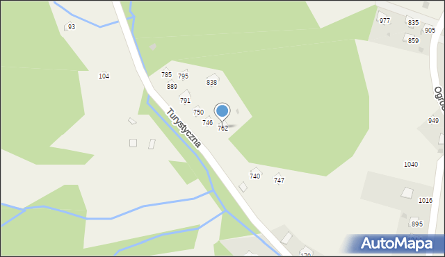 Kamesznica, Turystyczna, 762, mapa Kamesznica