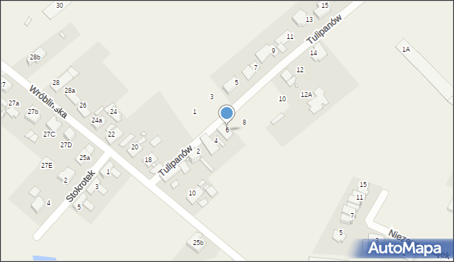 Kępa, Tulipanów, 6, mapa Kępa