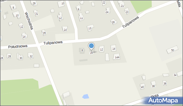 Kleszczów, Tulipanowa, 10, mapa Kleszczów