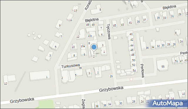 Kołobrzeg, Turkusowa, 4, mapa Kołobrzegu