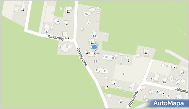 Komorów, Turystyczna, 11c, mapa Komorów