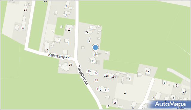 Komorów, Turystyczna, 9A, mapa Komorów