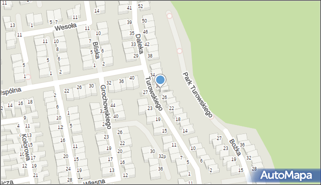 Koszalin, Turowskiego Władysława, 28, mapa Koszalina