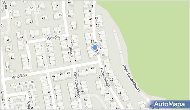 Koszalin, Turowskiego Władysława, 29, mapa Koszalina