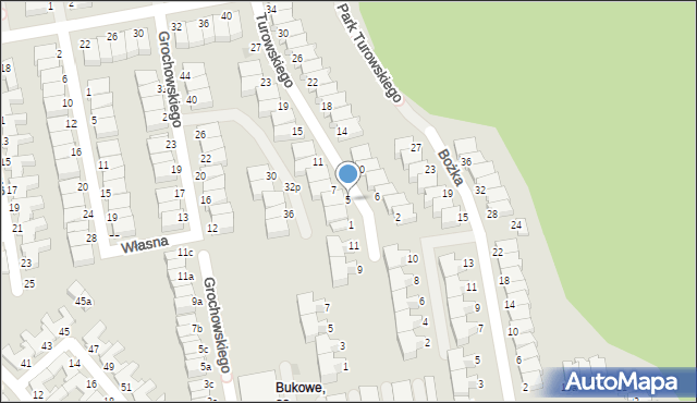 Koszalin, Turowskiego Władysława, 5, mapa Koszalina