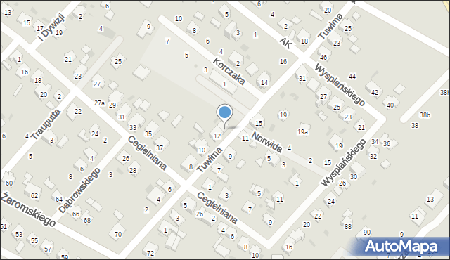 Krapkowice, Tuwima Juliana, 12a, mapa Krapkowice