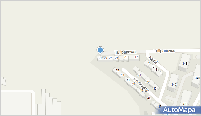 Kręczki, Tulipanowa, 31, mapa Kręczki