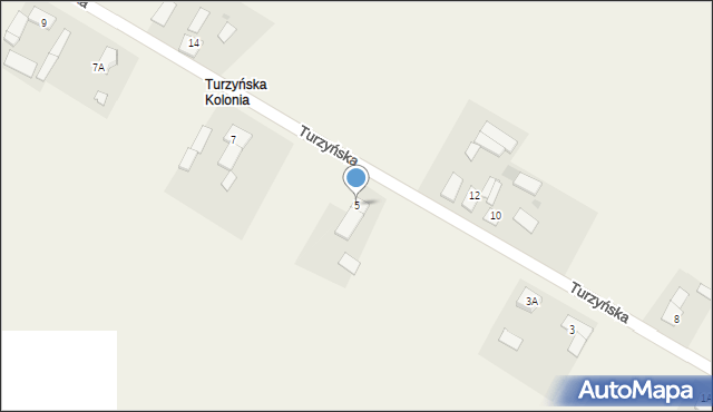 Królikowo, Turzyńska, 5, mapa Królikowo