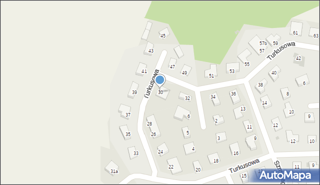 Kruszyn, Turkusowa, 30, mapa Kruszyn