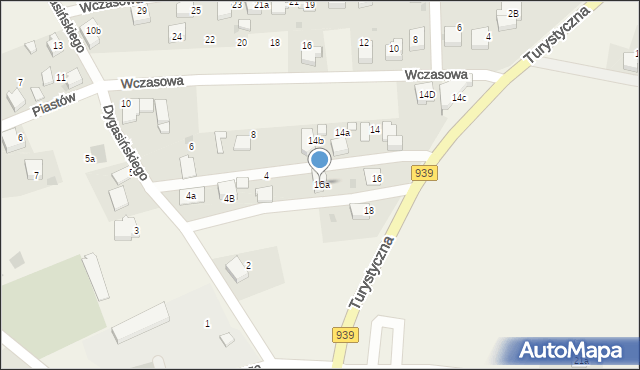 Łąka, Turystyczna, 16a, mapa Łąka