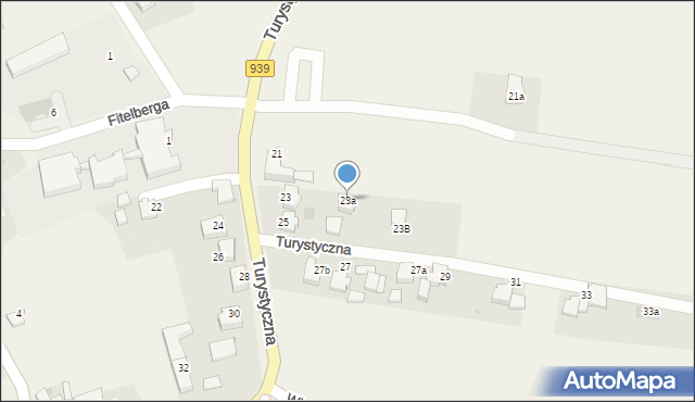 Łąka, Turystyczna, 23a, mapa Łąka