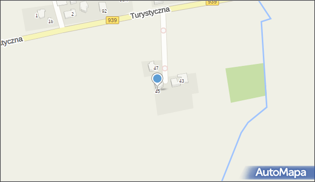 Łąka, Turystyczna, 45, mapa Łąka