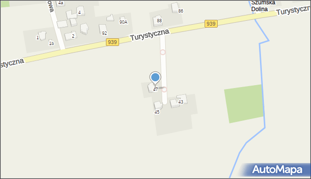 Łąka, Turystyczna, 47, mapa Łąka