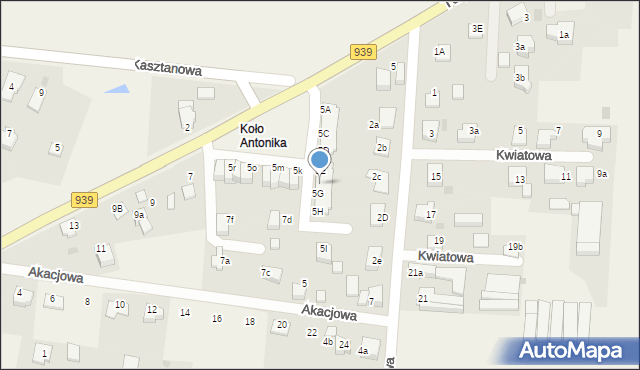 Łąka, Turystyczna, 5F, mapa Łąka