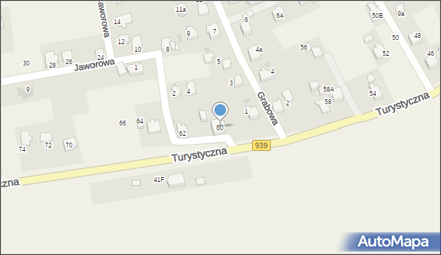 Łąka, Turystyczna, 60, mapa Łąka