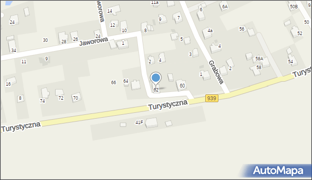 Łąka, Turystyczna, 62, mapa Łąka