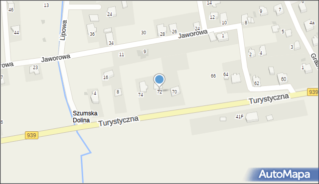 Łąka, Turystyczna, 72, mapa Łąka