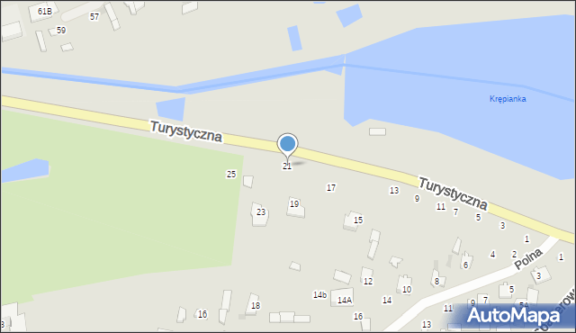 Lipsko, Turystyczna, 21, mapa Lipsko