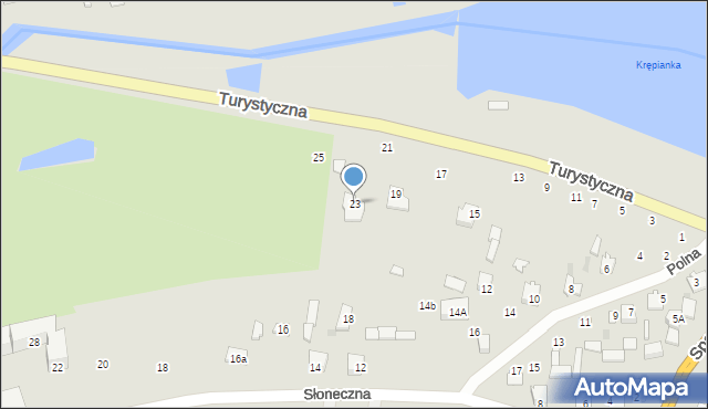 Lipsko, Turystyczna, 23, mapa Lipsko