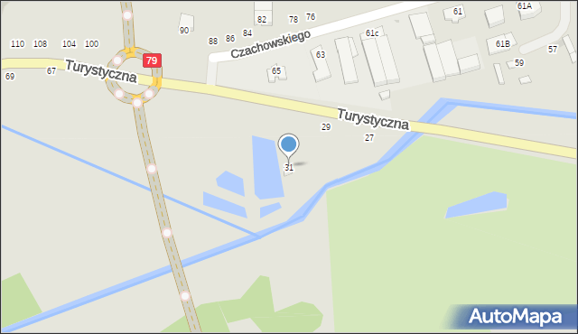 Lipsko, Turystyczna, 31, mapa Lipsko