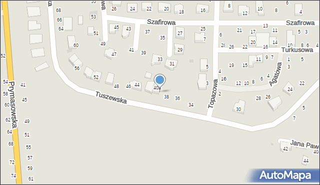 Łowicz, Tuszewska, 40, mapa Łowicza