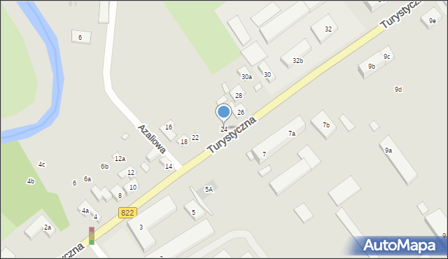 Lublin, Turystyczna, 24, mapa Lublina