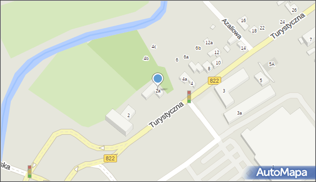 Lublin, Turystyczna, 2a, mapa Lublina