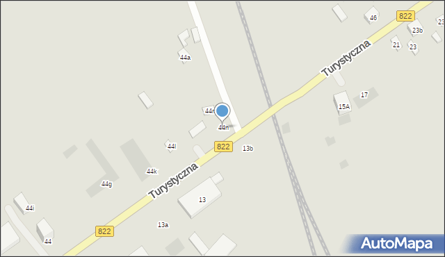 Lublin, Turystyczna, 44n, mapa Lublina