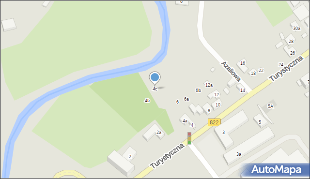 Lublin, Turystyczna, 4c, mapa Lublina