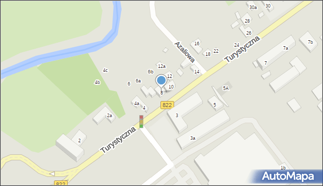 Lublin, Turystyczna, 8, mapa Lublina