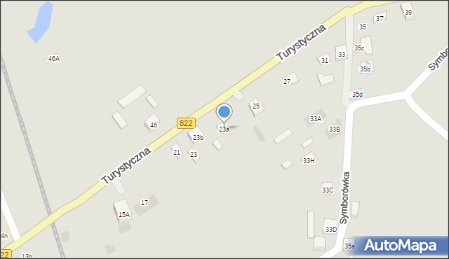 Lublin, Turystyczna, 23a, mapa Lublina