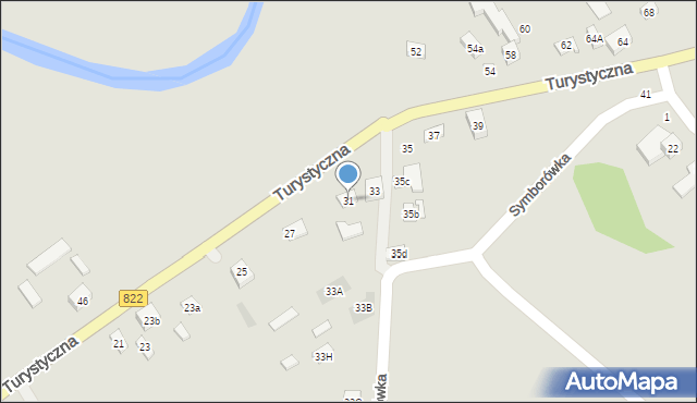 Lublin, Turystyczna, 31, mapa Lublina