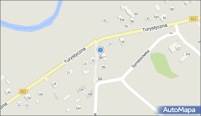 Lublin, Turystyczna, 35c, mapa Lublina