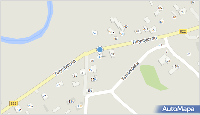 Lublin, Turystyczna, 37, mapa Lublina