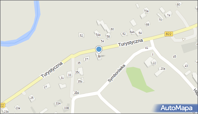 Lublin, Turystyczna, 39, mapa Lublina