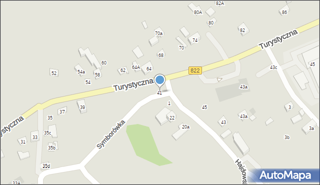 Lublin, Turystyczna, 41, mapa Lublina