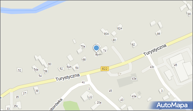 Lublin, Turystyczna, 70, mapa Lublina